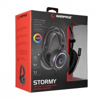 Rampage STORMY Siyah USB 7.1 Surround Oyuncu Kulaklık+Mic ( stokta var)