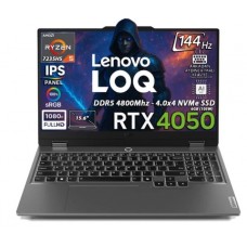 Lenovo LOQ AMD Ryzen 5 7235HS 16GB 512GB SSD RTX4050 Freedos 15.6" FHD 144Hz Oyuncu Taşınabilir Bilgisayar 83JC00H4TR