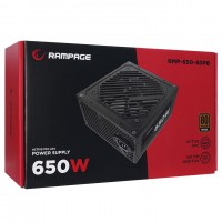 Rampage RMP-650-80PB 650W 14cm Siyah Fan 80 Plus Bronze Aktif PFC Power Supply ( STOKTA VAR )