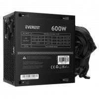 Everest EPS-600A PEAK 600W 12cm Fan 4*SATA Aktif PFC Oyuncu PC Destekli Power Supply (Kutusuz) ( stokta var)