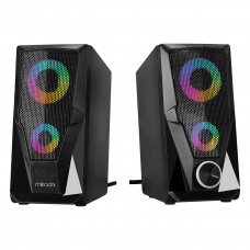 Mikado MD-336 2.0 6 Watt RGB Ledli Siyah Multimedia USB Speaker Hoparlör Mikado MD-336 2.0 6 Watt RGB Ledli Siyah Multimedia USB Speaker Hoparlör
