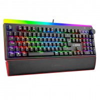 Rampage KB-R97 X-TRACER Siyah USB RGB Aydınlatmalı Blue Switch Tam Türkçe Bilek Destekli Gaming Oyuncu Mekanik Klavye( stokta var)