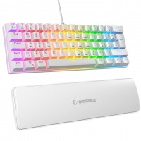 Rampage ALLY K11 Beyaz Rainbow Q Gaming Oyuncu Klavye Bilek Destekli Blue Switch