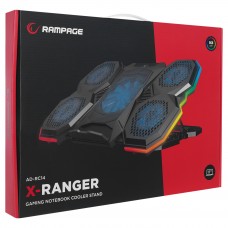 Rampage AD-RC14 X-RANGER 10 Mode RGB 1*125mm + 4*70mm Fan 9-17 Notebook Soğutucu Stand