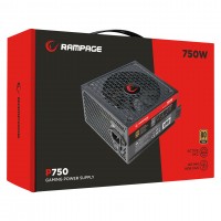 Rampage P750 750W 80+ GOLD APFC 14cm Long Life HDB Fan Siyah PC Power Supply