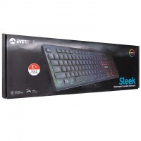 Everest KB-120 Sleek Siyah USB Gökkuşağı Aydınlatmalı Q Gaming Oyuncu Klavyesi ( stokta var )