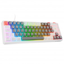 Rampage YORU MINI Gri/Beyaz Type-C Bağlantılı OUTEMU Red Swich Q Mekanik Gaming Oyuncu Klavye RGB