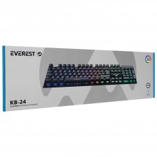 Everest KB-24 Siyah Rainbow Q Membrane Oyuncu Klavyes ( STOKTA VAR)
