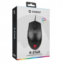 Everest SM-X97 R-STAR Usb 5 Tuşlu RGB Işıklı 6400dpi Gaming Oyuncu Mouse