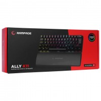 Rampage ALLY K11 Siyah Rainbow Q Gaming Oyuncu Klavye Bilek Destekli Blue Switch