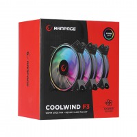 Rampage COOLWIND F3 3*12cm ARGB Fan + Kumanda 1200RPM Gaming Oyuncu Kasa Fan Kiti
