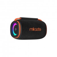 Mikado MD-31BT Siyah IPX6 15W RGB Işıklı 2400mAh TF KART+USB Destekli Bluetooth Hoparlör