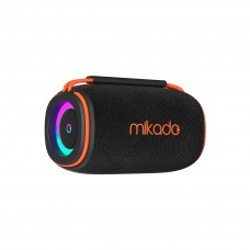 Mikado MD-31BT Siyah IPX6 15W RGB Işıklı 2400mAh TF KART+USB Destekli Bluetooth Hoparlör
