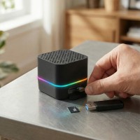 Mikado MD-18BT Siyah DC 5V/USB TF Kartlı Bluetoothlu Led Işklı Şarjlı Speaker Hoparlör