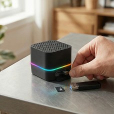 Mikado MD-18BT Siyah DC 5V/USB TF Kartlı Bluetoothlu Led Işklı Şarjlı Speaker Hoparlör