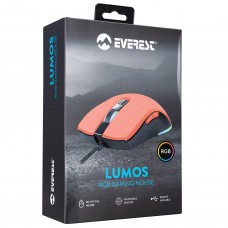 Everest SGM-L1 LUMOS Kırmızı 6400dpi RGB Ledli Makrolu Gaming Oyuncu Mouse